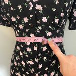 Elodie NWT  Black Pink White Floral Babydoll Shirtdress Mini Dress New Cottage Photo 7