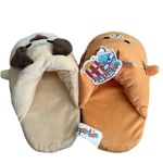 Cute Cat & Dog Plush Slippers – Cozy Soft House Shoes Orange Size undefined Photo 2