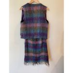 Jeanne Delahaye Vintage Mohair Vest with Matching Skirt Purple Size Small Photo 7