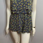 Forever 21 Adorable Blue & Yellow  Floral Romper Photo 1