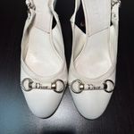 Christian Dior Dior Women's White Leather Slingback Heels Photo 1