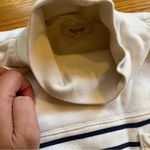 Madewell  cream and navy blue pullover sweatshirt size medium Photo 3