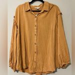 Cato  womens size 18/20W casual long sleeve button down mustard color shirt nwt Photo 10