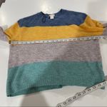 H&M Blue, Yellow, Gray & Green Colorblock Stripe Long Sleeve Sweater Size S Photo 7