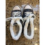 P.J. Salvage  Gray Grey Velour Faux Fur Trim Low Top Casual Sneakers Shoes Womens 8 Photo 5