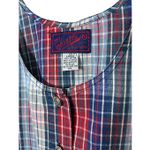 No Excuses Vintage 90s Y2K Jumper Dress Size L Red Blue Plaid Photo 3