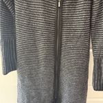 Elisabetta Chunky Knit Women's Sweater Coat Dress Shacket Sz Small Layer Cozy Black Photo 3
