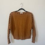 Magaschoni  Stitch Trim Dolman Sleeve Brown Sweater Blouse Sz Large Photo 1