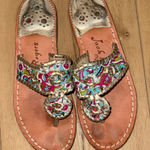 Jack Rogers  Women's Paisley Gold and Pink Sandals Photo 0