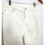 Lilly Pulitzer VTG  Scallop Jungle Animals Hem White Blue Capri Denim Jeans Sz 4 Photo 1