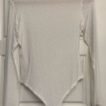 Nylon Apparel White Rhinestone Body Suit Size M Photo 0