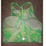 Lululemon Women's  4 Energy Longline Tie Dye Neon Green Activewear Sportsbra Photo 1