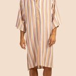 Trina Turk 💕MR TURK by 💕 Robles Caftan ~ Zig Zag Stripe Gauze Shirting S/M NWT Photo 7