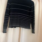 Dana Buchman  Navy and White Button-Up Top Photo 5