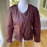 Moda Vintage International Oxblood Burgundy Red Leather Moto Jacket Size XS Photo 11