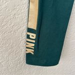 PINK - Victoria's Secret NWT Victoria's Secret PINK Cotton High Waist Leggings Green Gold Stripe Small Photo 5