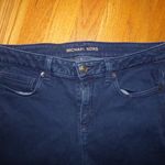 Michael Kors dark wash 5 pocket skinny jeans embellished hem 8 Excellent Photo 2