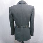 Vertigo Paris  Gray Blazer Suit Jacket Belted Career Office Preppy Size M Photo 5