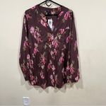Torrid NWT  Emma Babydoll Tunic long sleeve blouse floral multicolored size 1X Photo 3