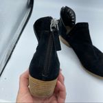 Caslon  Black Suede Leather Ankle Boots Laser Cut Womens 7 Fall Classic Booties Photo 3