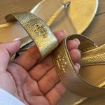 Coach  Vienna Gold T strap pebble leather sandal Photo 10