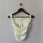 Live in the Moment Cream blouse stretchy slouchy cowl neck top women’s size small Photo 7