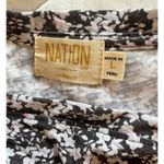 Nation Ltd  Pima Cotton Flutter Shortsleeve Floral Tee Size L (square neck) Photo 3