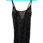 Black Knit V Neck Mini Slip Dress Photo 1