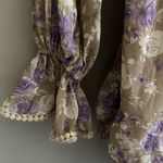 Revolve Saints + Secrets Lilac Floral Deep V Neck Long Sleeve Dress NEW Photo 5