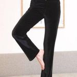 Betabrand Black Velvet Yoga Dress Pants Women’s Size Medium Straight Leg Pull On Photo 0