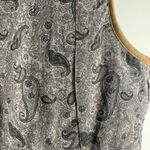 Columbia River Resort Gray Grey Brown Paisley Front Zip Winter Vest Size Medium Photo 1