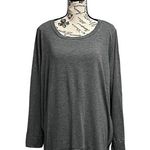 Chico's Zenergy Top Women 3 US Gray Tunic Side Zip Long Sleeve Casual Modest Photo 0