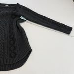 LL Bean Gray Fisherman Cable Tunic Cotton Pullover Crew Neck Sweater LARGE Photo 10