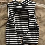 Nasty Gal Striped Sleeveless Mock neck Crop Top Photo 9
