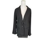 LC Lauren Conrad  Blazer Women's Medium Black Jacket Notch Collar 1-Button NWT Photo 1
