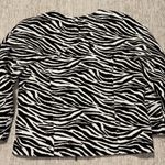Chico's Small 4/6 Sz 0 zebra animal print jacket short zip front collarless Photo 4
