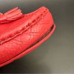 Coach Tassel Loafers Pinkish Red Pebbled Leather Women’s Loafers Size 7.5B Photo 14