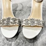 Betsey Johnson Women's Erin Jewel Dress Sandals White Embellished Size 8.5 Photo 3