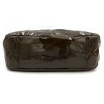 Coach  Olive Green Patent Leather Shoulder Bag Silver Hardware Photo 4