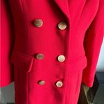 Elliatt  Vibrant Red Long Coat Double breasted gold buttons NWOT quiet luxury Photo 13