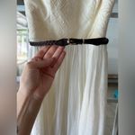 Three Pink Hearts  creamy white mini dress with braided brown belt Photo 14