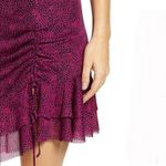 NWOT 4SI3NNA Terry Y2K Ruched Ruffle Hem Skirt S Pink Photo 3