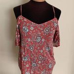 Aeropostale  Womens Size Small Pink Floral Cold Shoulder Short Sleeve Blouse NEW Photo 0