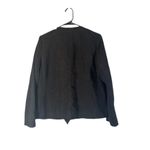 Joan Rivers Black Faux Suede Mandarin Collar Full Zipper Moto Jacket Women Sz M Photo 1