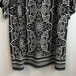 Ny Collection NWT  Black/White Mixed Print Boho Bell Sleeve Shift Dress Size 2XP Photo 7