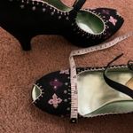 Sam Edelman Black SE Boutique Faux Suede Peep Toe Mary Jane Heels Womens 9 1/2 Photo 11