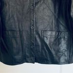 90s Vintage Women's Oversized Black Leather Jacket Size L Photo 6