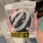 DIXXON NWT black pink peonies tanning suit bikini top swim beach pool triangle Size XL Photo 4