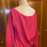 Lavishly Paris Nwt,  Hot Pink POSITIVE VIBRS Drop Shoulder Sweatshirt. Photo 3