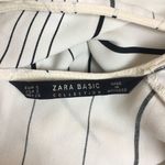 ZARA  White Striped Peplum Sleeveless Blouse | Size S Photo 4